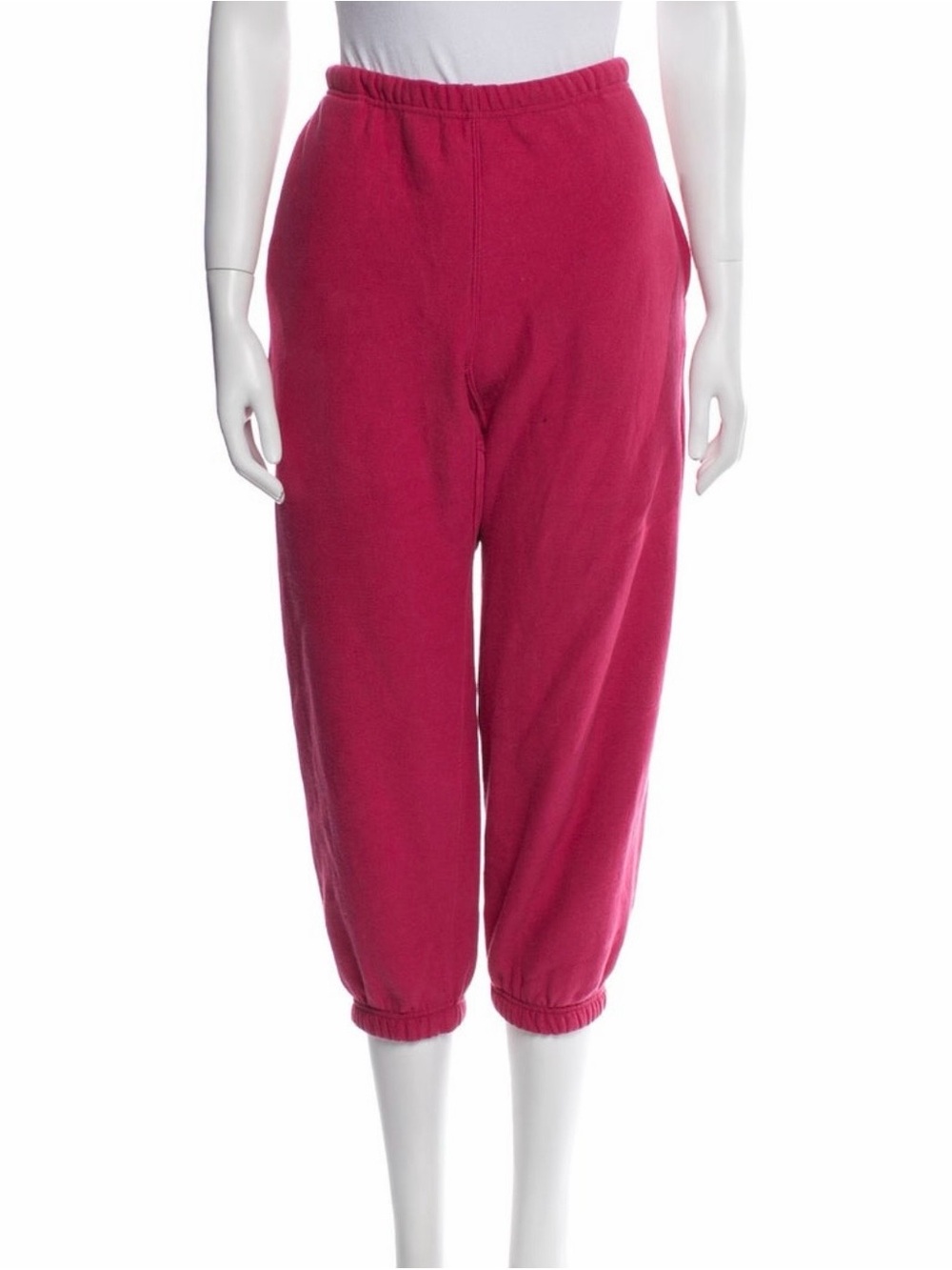 Women's Cropped Capris Joggers in Fuchsia